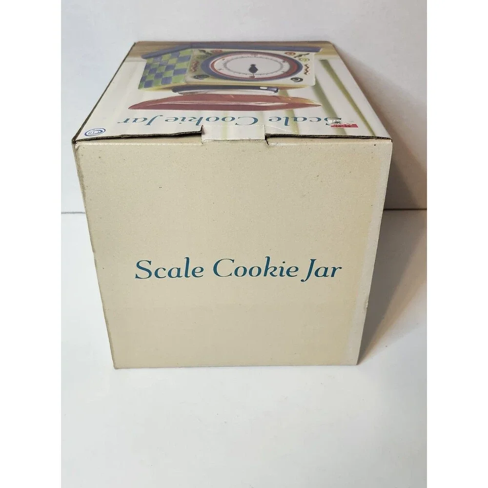 Vintage Bico produce scale cookie, candy, treat jar made in China 9.5